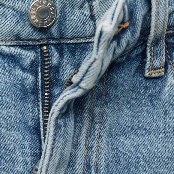 Mango Matilda Light Wash Straight Mid-Rise Jeans Size 2 - Picture 7 of 12